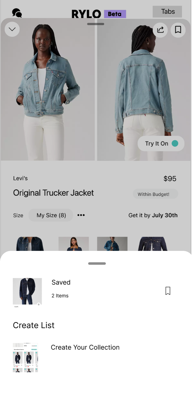 Saving: add an item to a list or build a collection.